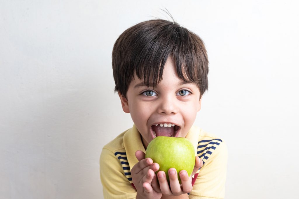 Healthy teeth and gums of a child